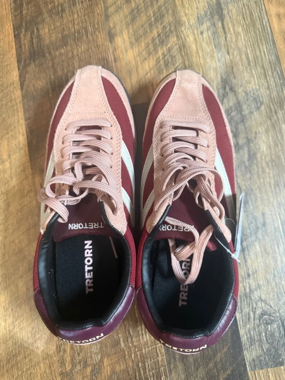 Tretorn Rawlins 2.0 Burgundy Pink Suede Sneakers Size 8.5 Women NWT - Picture 9 of 9